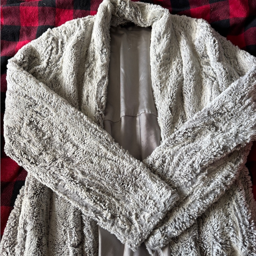 Cozy Gray Faux Fur Jacket